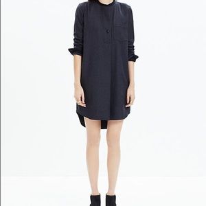 Madewell Latitude Shirtdress in Charcoal Grey